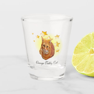 Copo De Shot O Gato de Tabulação Laranja é uma Estrela