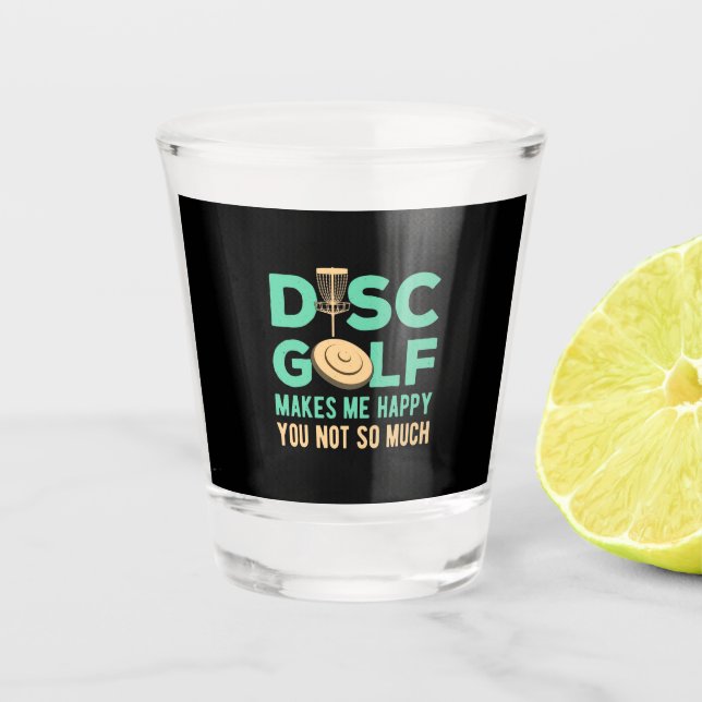 Copo De Shot O Golfe de Disco Me Torna Feliz (Frente)