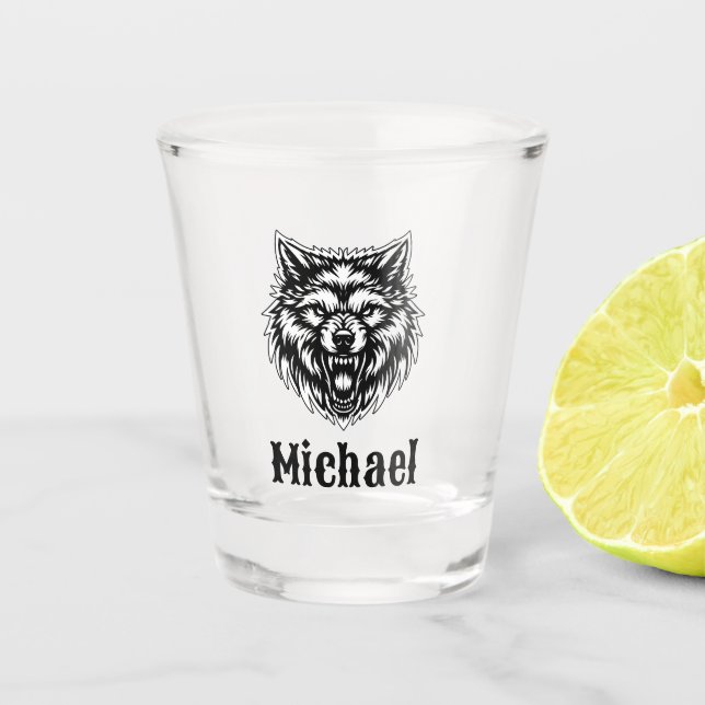 Copo De Shot O Lobo Personalizado (Frente)