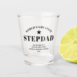 Copo De Shot O Maior STEPDAD Negro Personalizado do Mundo