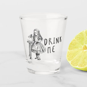 Copo De Shot O país das maravilhas de Alice bebe-me vidro de