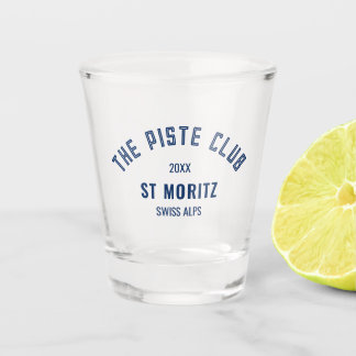 Copo De Shot O Piste Club Navy Personalizado Esqui de Inverno