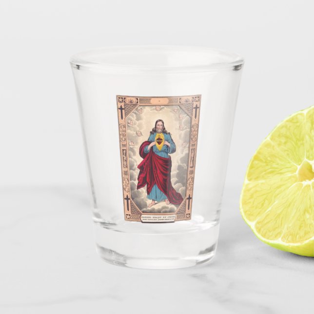 Copo De Shot O Sagrado Coração de Jesus (Frente)