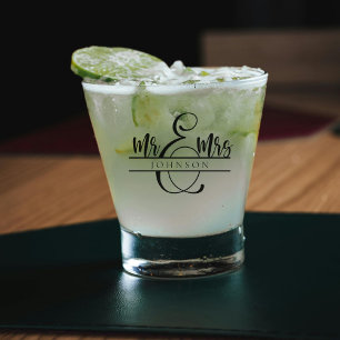Copo De Shot O Sr. e a Sra. Newlywing Casal Gifts