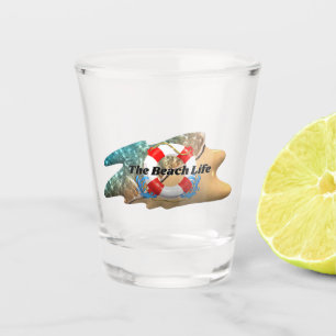 Copo De Shot O Vidro Da Praia