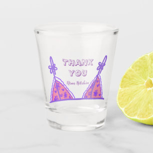 Copo De Shot Obrigados engraçados de Lingerie roxa e nojenta
