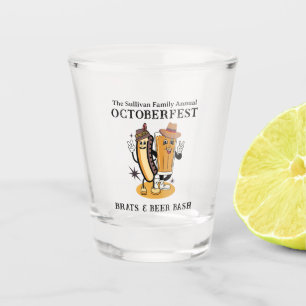 Copo De Shot Octoberfest Brats e Beer Fall Party Retro