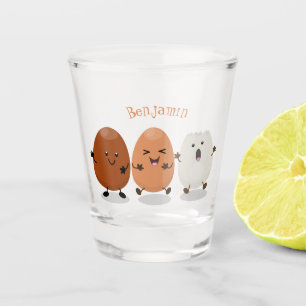 Copo De Shot Óculos caianos, bonitos, ilustração engraçada de d