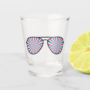 Copo De Shot Óculos de sol de popArt patrióticos