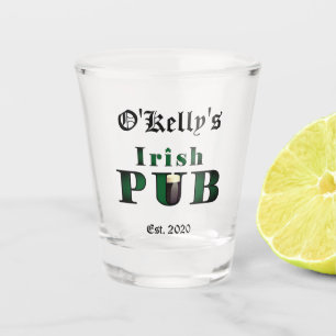 Copo De Shot Óculos-Fotografias Do Bar De Pub Irlandês