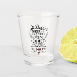 Copo De Shot Oito Pequenas Reindeer