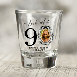 Copo De Shot Olhe Quem Faz 90 Anos Foto Personalizada de Aniver