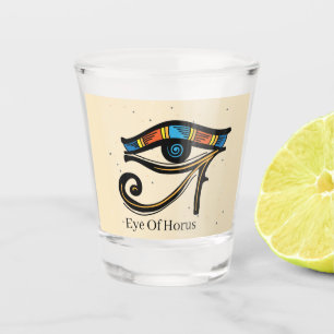 Copo De Shot Olho de Coro no papiro, hieróglifos egípcios