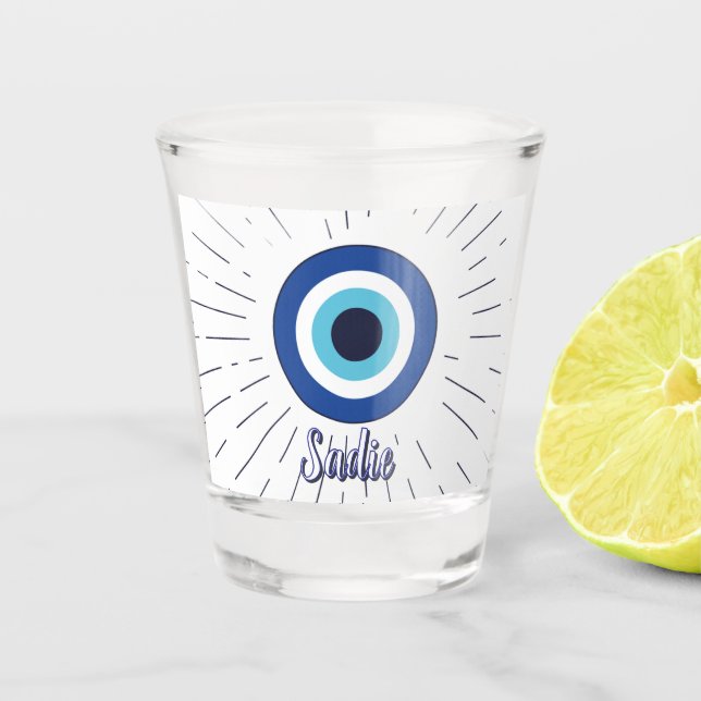Copo De Shot olho gordo personalizável (Frente)