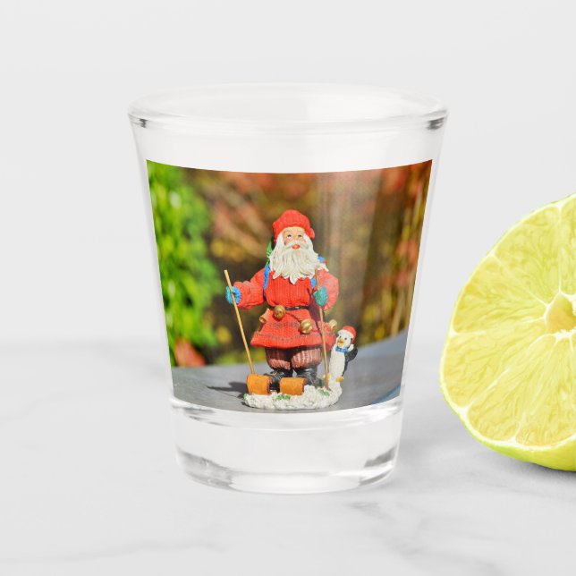 Copo De Shot ornamento do Papai Noel (Frente)
