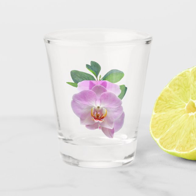 Copo De Shot Orquídeas roxas (Frente)