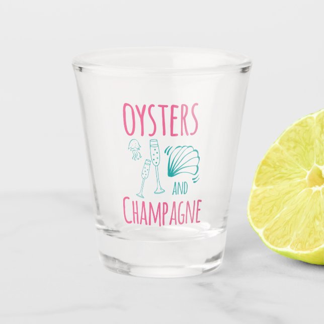 Copo De Shot "Ostras & Champanhe"  (Frente)