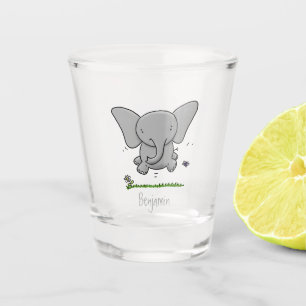 Copo De Shot Ótima ilustração de desenho animado de elefante