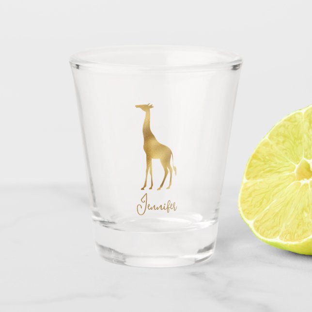 Copo De Shot Ouro Giraffe (Frente)