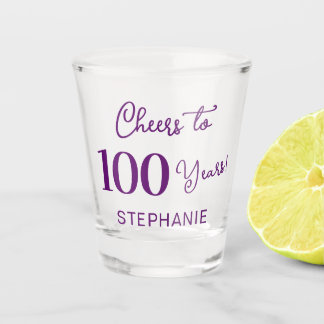 Copo De Shot Outono Roxo Comemora 100 Anos 100º Aniversário