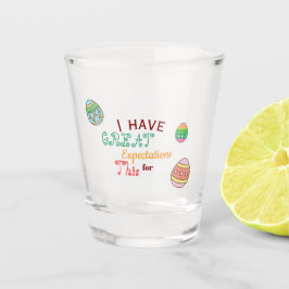 Copo De Shot Ovos de Páscoa Divertidos e Ansiosos Coelhinhos de