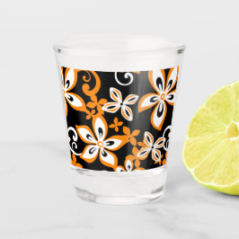 COPO DE SHOT PADRÃO ALOHA HAWAII EM PRETO/LARANJA
