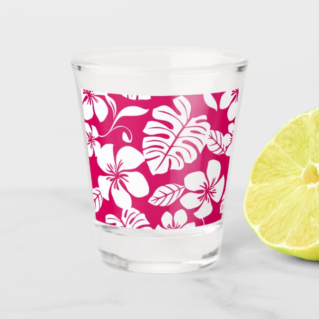 COPO DE SHOT PADRÃO DE BIKINI ROSA EM VERMELHO MORANGO (Frente)