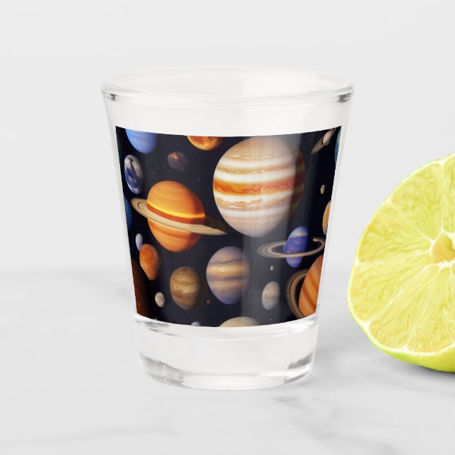 Copo De Shot Padrão de Planetas (Frente)