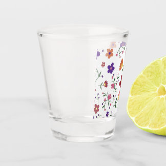 Copo De Shot padrão flores-