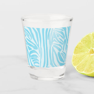 Copo De Shot Padrão Zebra Azul