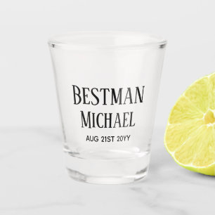 Copo De Shot PADRINHO DE CASAMENTO Bestman GIFTS Classic Black