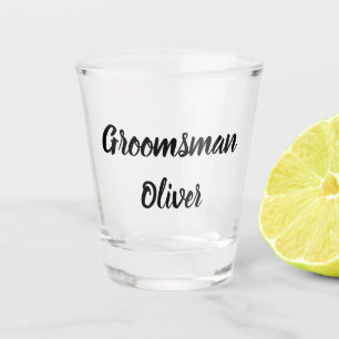 Copo De Shot Padrinho de casamento Preto Nome Personalizado Ofe