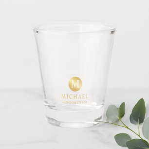 Copo De Shot Padrinhos de casamento Personalizados Dourados Mas