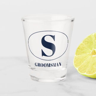 Copo De Shot Padrinhos de casamento Simples Modernos de Monogra
