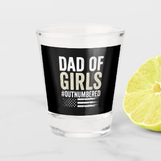 Copo De Shot Pai de Meninas em Maioria Piada Dia dos Pais