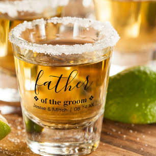 Copo De Shot Pai do Noivo Editável Lembrança de Casamento