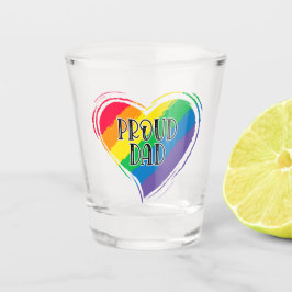 Copo De Shot Pai LGBT Orgulho gay Mês do Sinalizador do Coração