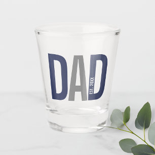 Copo De Shot Pai Personalizado Azul Marinho Moderno Estabelecid