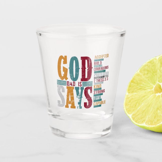 Copo De Shot Pais Deus Pai diz (Frente)