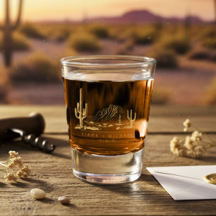 Copo De Shot Paisagem de Casamento Desert Vibes Sienna ID1019