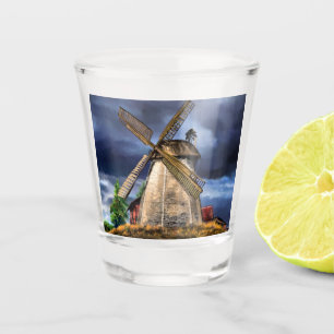 Copo De Shot Paisagem e clima nos Países Baixos - Desenho