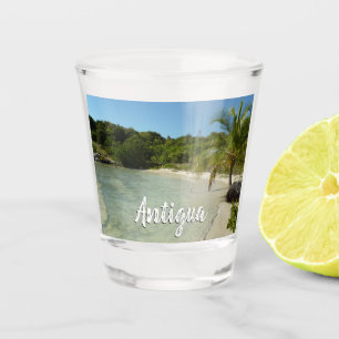 Copo De Shot Paisagem tropical bonita de antiguan Beach