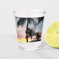 Paisagem Tropical de Palms Sunset Fotografia
