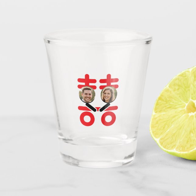 Copo De Shot palavra de casamento chinês (Frente)