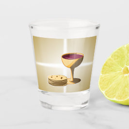 Copo De Shot Pão sem fermento e vinho A última Páscoa de jantar