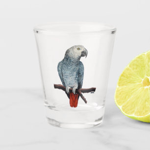 Copo De Shot Papagaios Vidro-Fogo Cinzas Africanas Personalizam