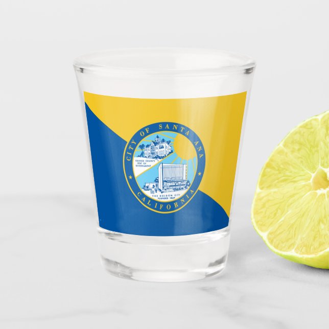 Copo De Shot Papais noeis bandeira da cidade de Ana (Frente)