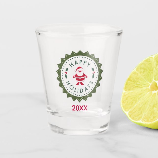 Copo De Shot Papais noeis de Cartoons de Festa de Natal (Frente)