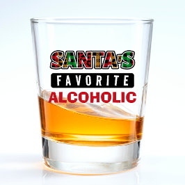 Copo De Shot Papais noeis de xadrez Favoritos Alcoólico Engraça