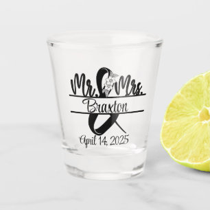 Copo de Shot para Casamento Sr. e Sra.